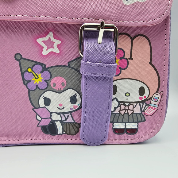 Hello Kitty And Friends My Melody Kuromi Kogyaru Pink Purple Mini Backpack Bag - Picture 5 of 6